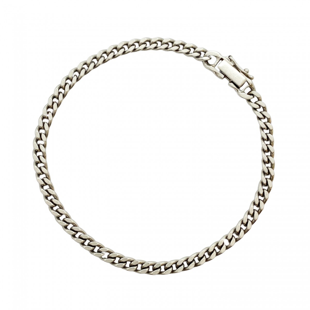 【5khg038】喜平 ブレスレット Pt850 プラチナ 2面 シングル 18.5cm 11.9g キヘイ【中古】メンズ レディース ユニセックス拍卖