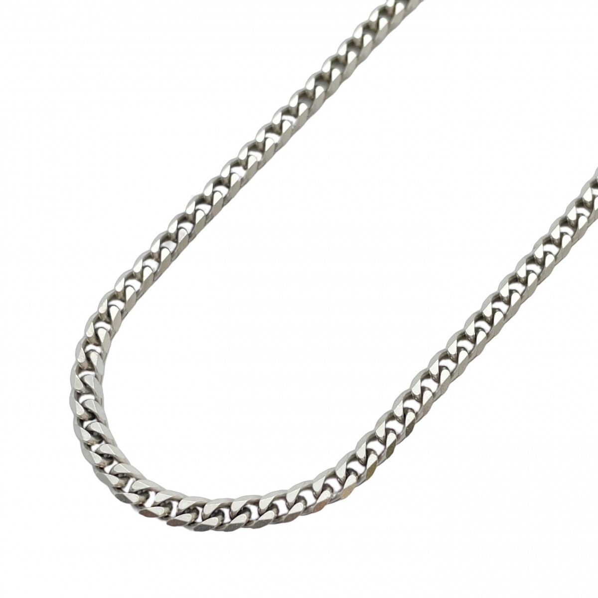 【5khg088】喜平 ネックレス Pt850 プラチナ 6面 シングル 63.9cm 49.6g キヘイ【中古】メンズ レディース ユニセックス拍卖