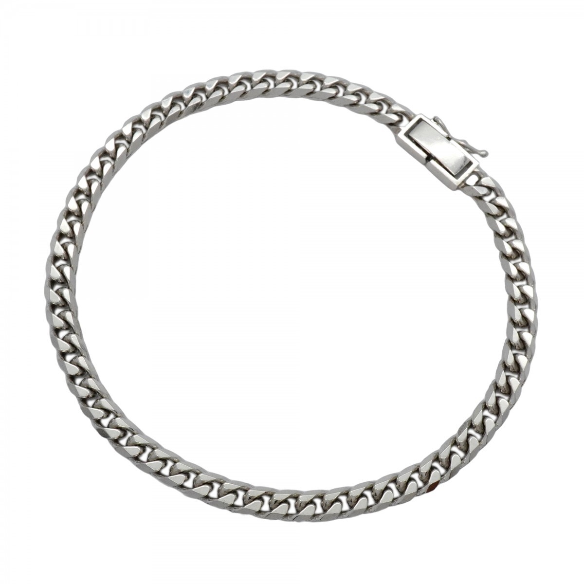 【5khh014】喜平 ブレスレット Pt850 プラチナ 8面 シングル 20.4cm 20.2g キヘイ【中古】メンズ レディース ユニセックス拍卖