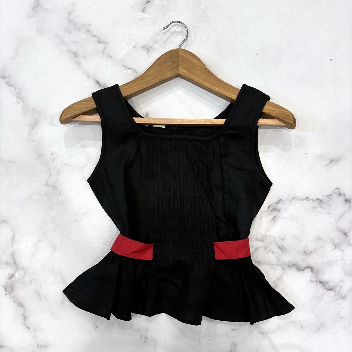 AX * 良品 イタリア製 '希少 ビンテージ' VALENTINO GARAVANI バレンティノ ガラヴァーニ 高品質 ノースリーブ シャツ size4 レディース 拍卖