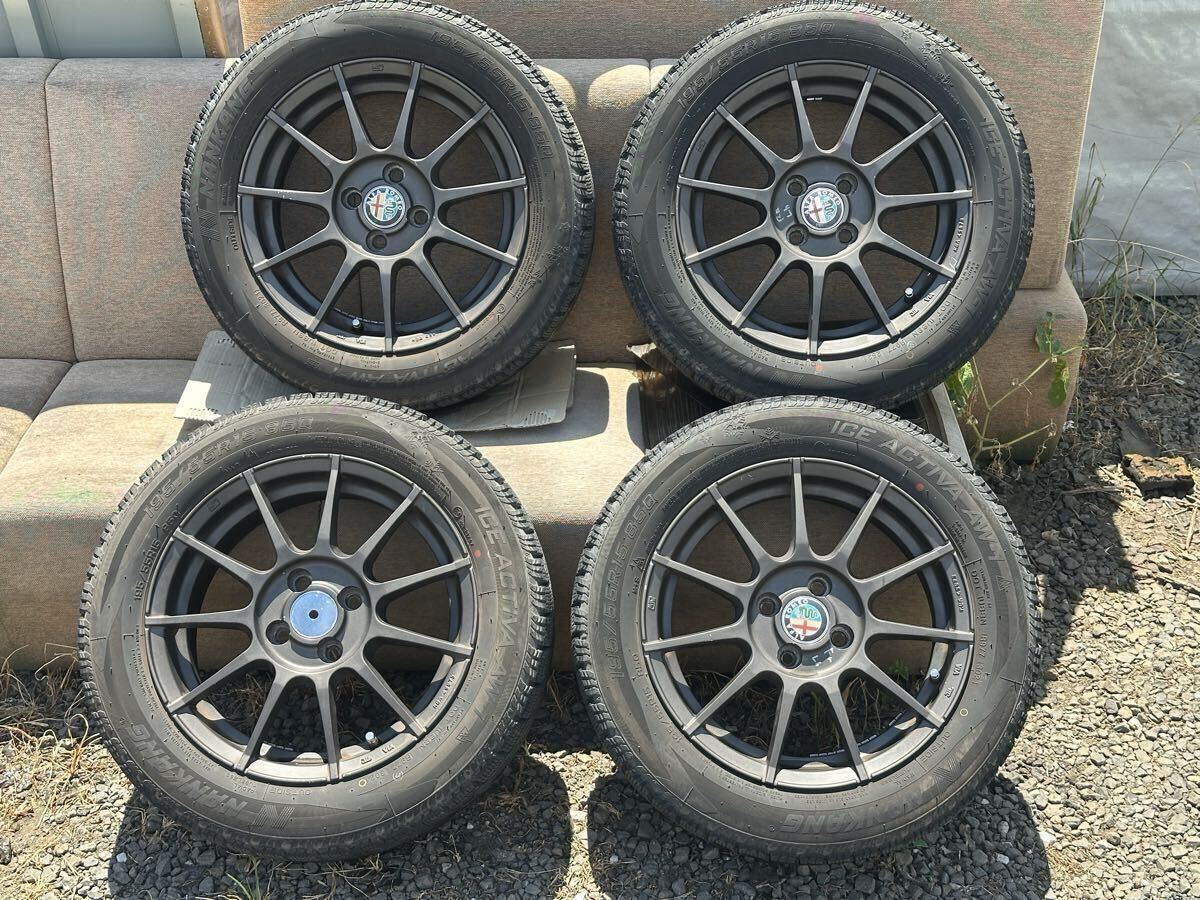 4本セット OZレーシング MSW 15インチ ホイール OZ 195/55R15アルファロメオ 155 6J×15 PCD98 KBA 49973Alfa Romeo 4穴MS535 スタッドレス拍卖