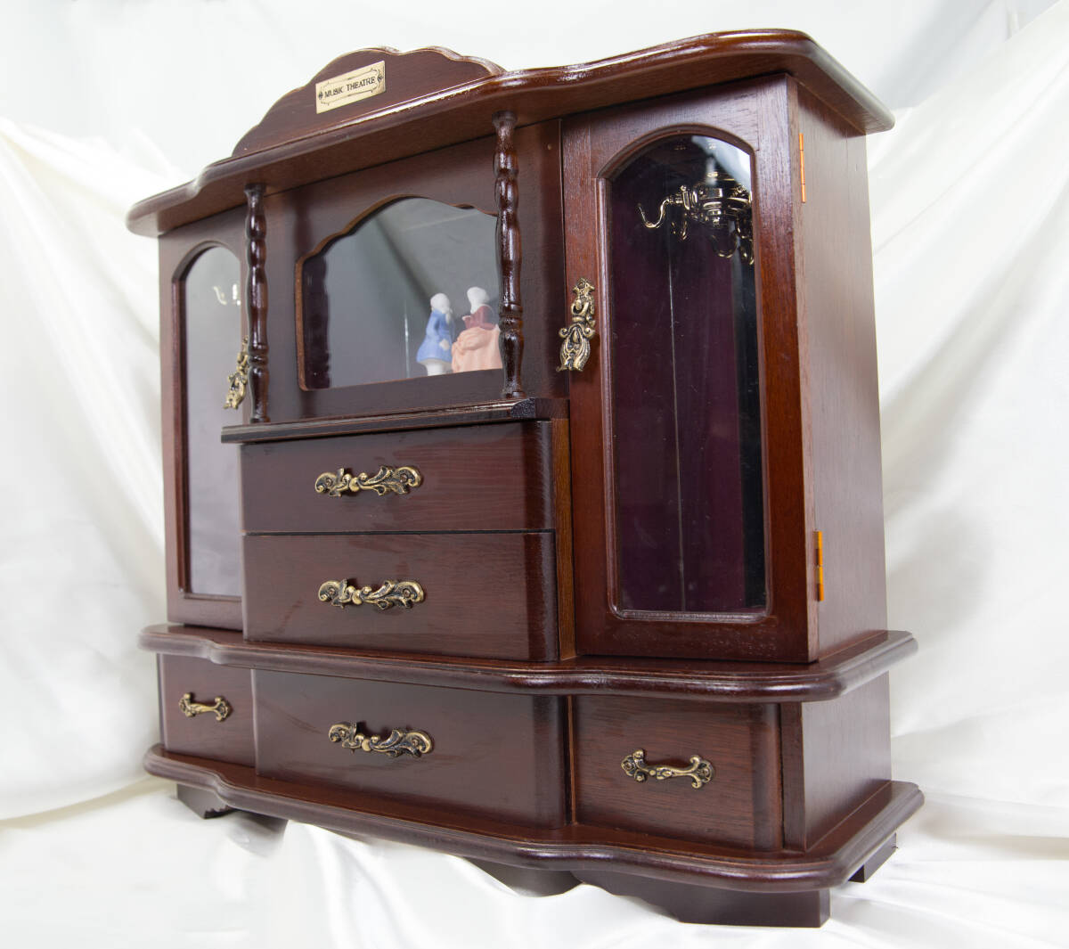 【特大サイズ】高級ジュエリーボックス 宝石箱 オルゴール付き アクセサリーケース 『愛のオルゴール』 Sankyo MUSIC THEATR拍卖