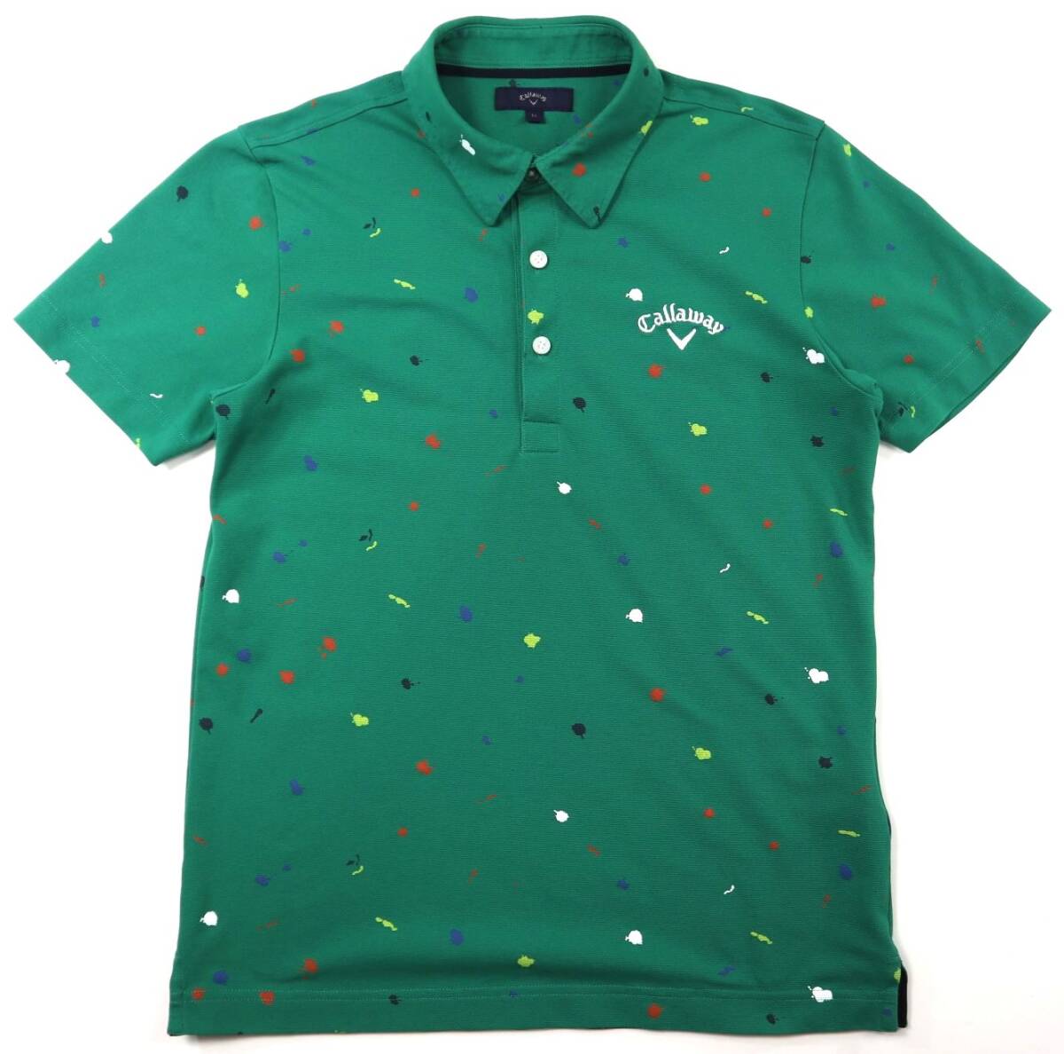 callaway キャロウェイ スプラッシュプリント半袖ドライポロシャツ/Mサイズ拍卖