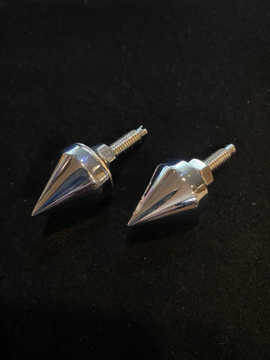 ★送料無料★MOONEYES スパイク ライセンスボルト バレット 砲弾型 クローム ナンバーボルト デコレーション メッキ カスタム ムーンアイズ拍卖