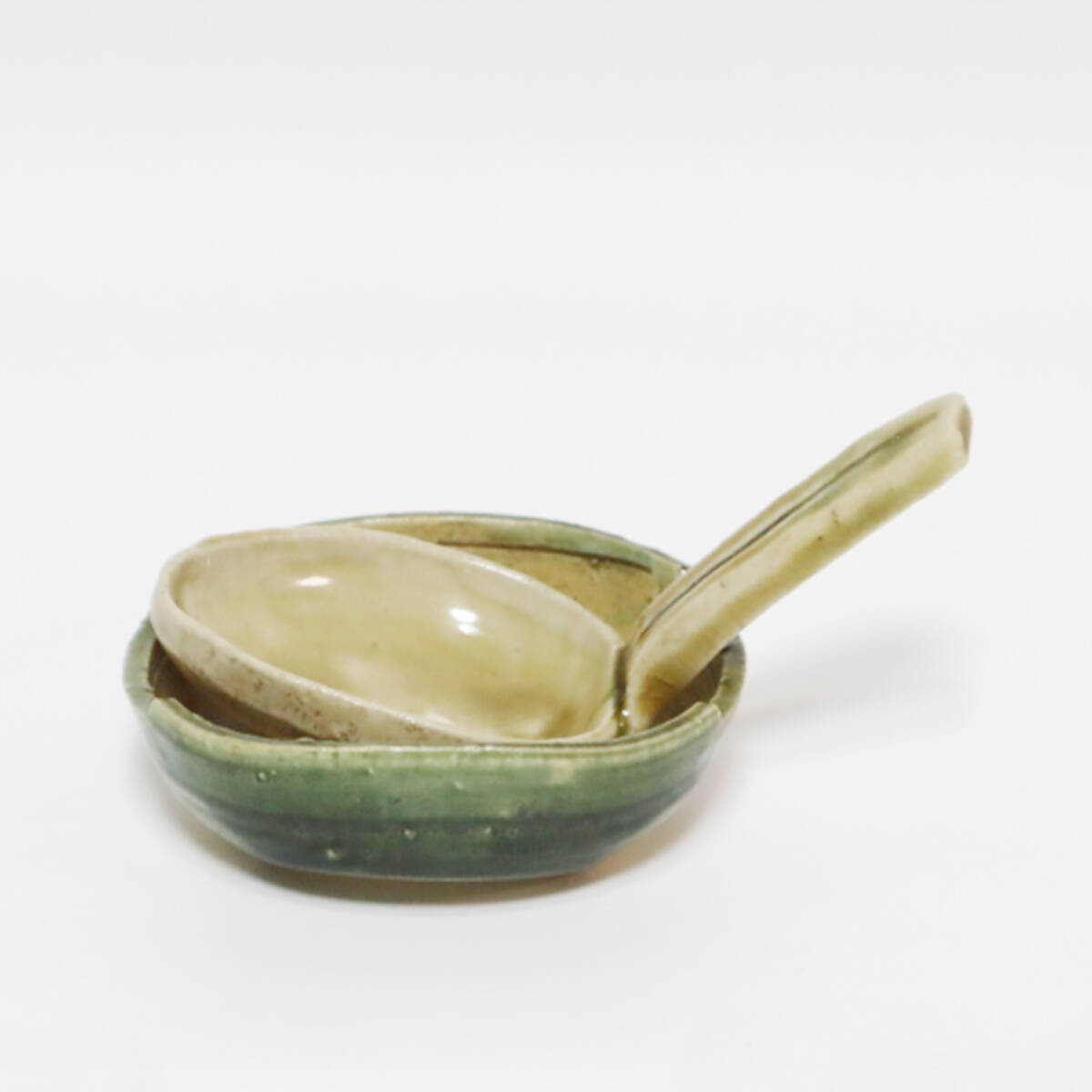 織部 蓮華と受け皿(他に23組有) うつわ/食器 TUT052拍卖