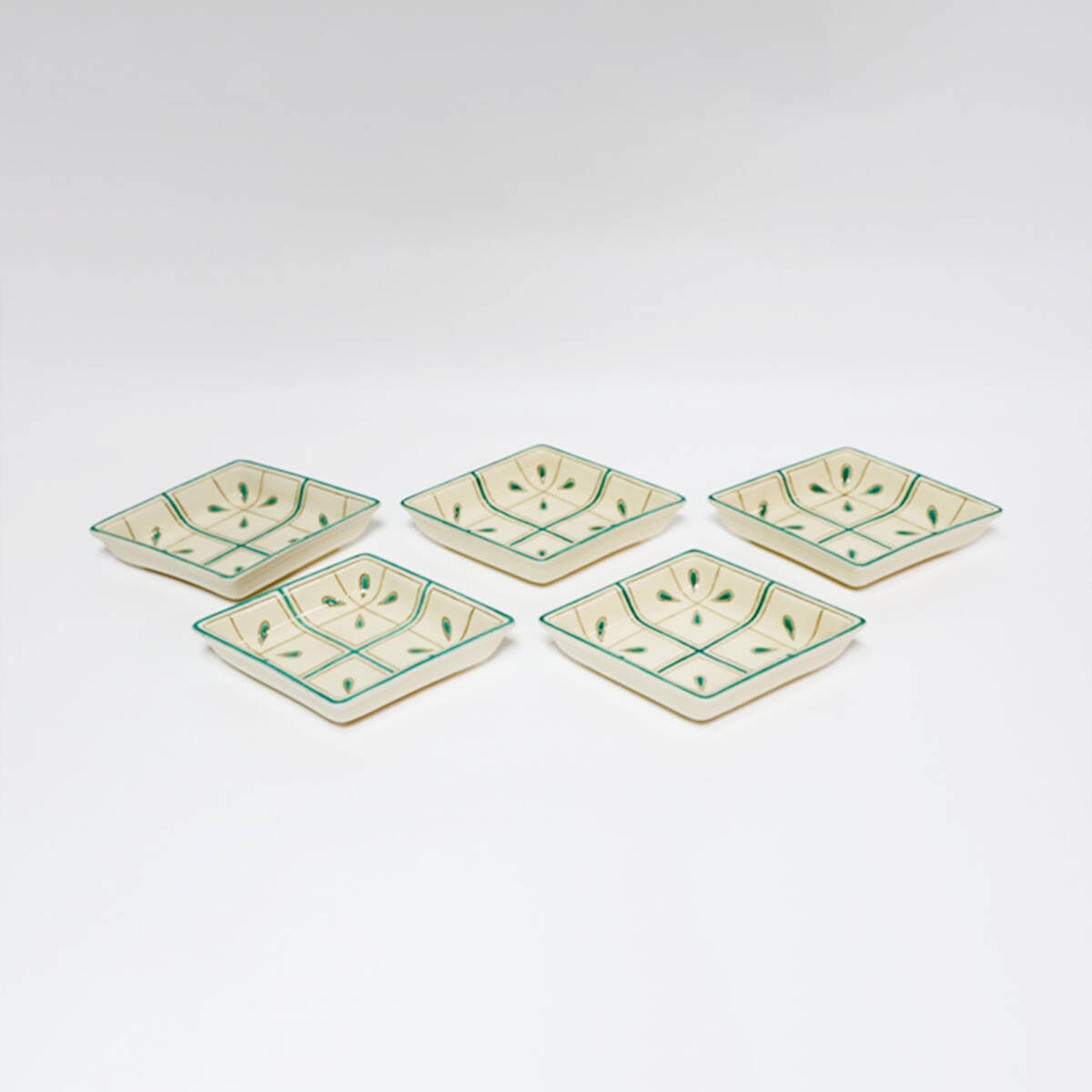 永楽善五郎造 仁清写 業平菱皿 5客 共箱 うつわ/食器 TUT044拍卖