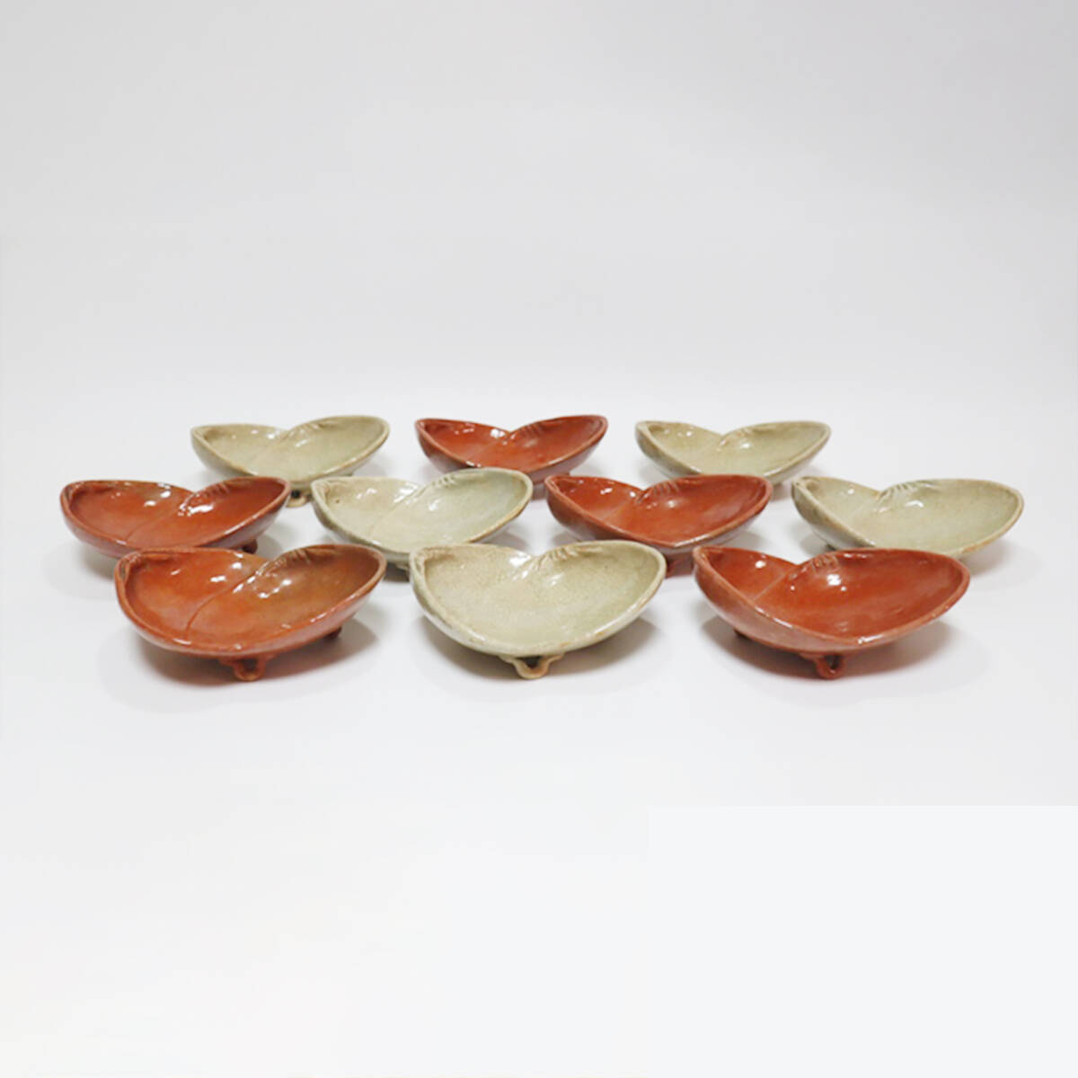 7代楽吉左衞門長入造 原叟好蛤皿 10客 共箱 うつわ/食器 TUT030拍卖