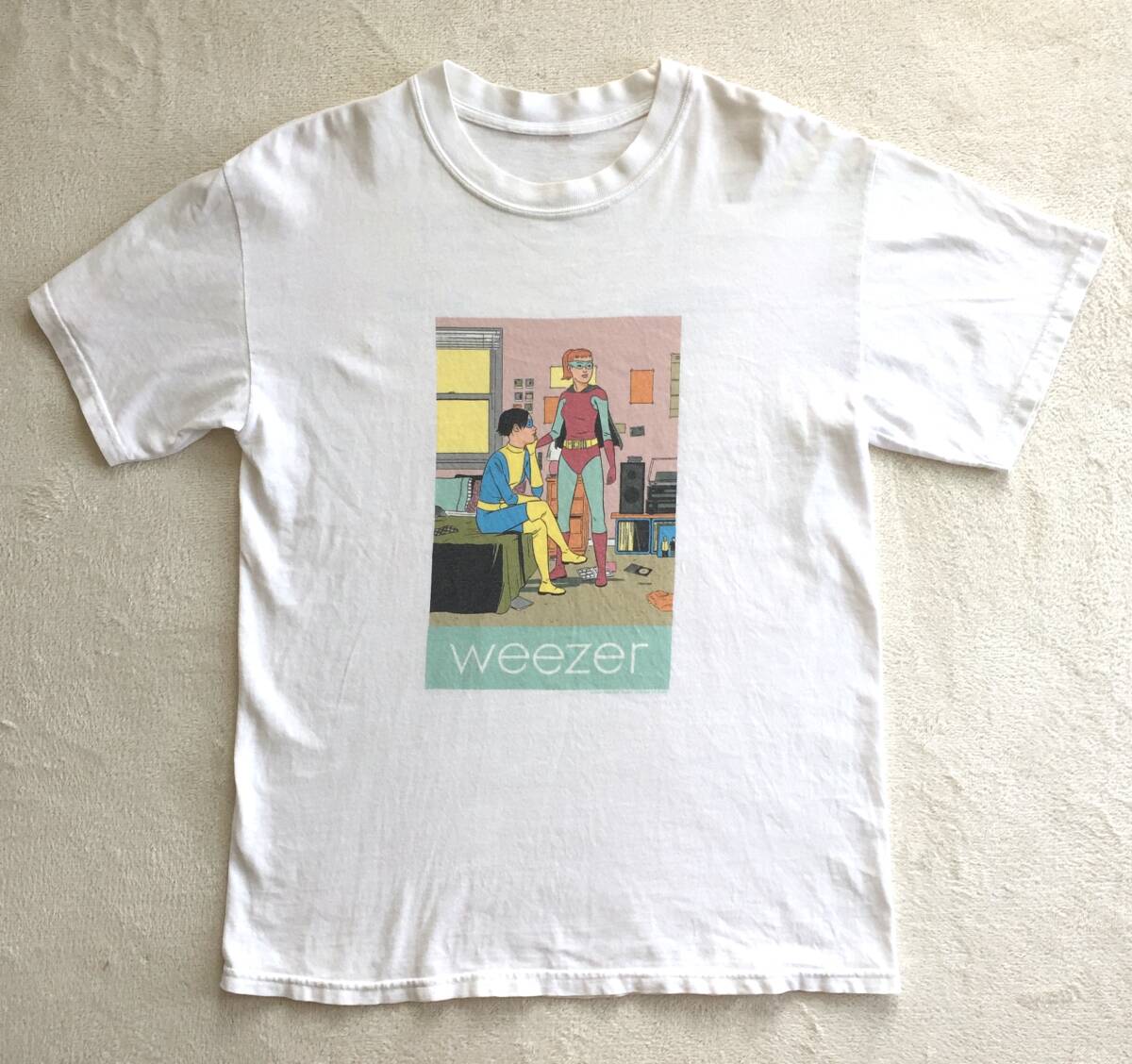 ◆ビンテージ weezer 2001年 Japan Tour Tシャツ ウィーザー コピーライト入り Adrian Tomine エイドリアントミーネ拍卖