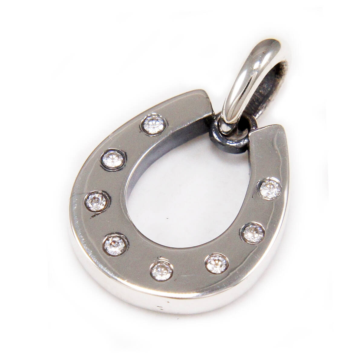 ホースシュージルコニア 925シルバー ペンダント 925刻印あり KS-049拍卖