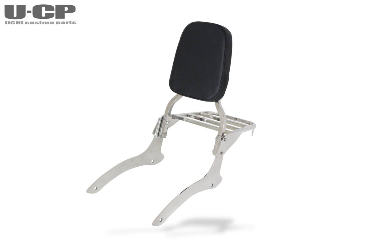 ●新品U-CP ドラッグスター250(全年式)/Dragstar Two-Fifty/DS25/DS250 ステンレスバックレスト キャリア付 UCHI Custom Parts拍卖