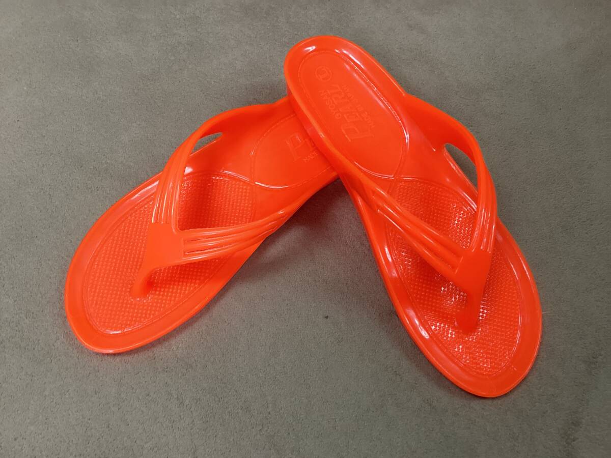 ギョサン 蛍光 蛍光オレンジ レディース L 新品 ぎょさん拍卖