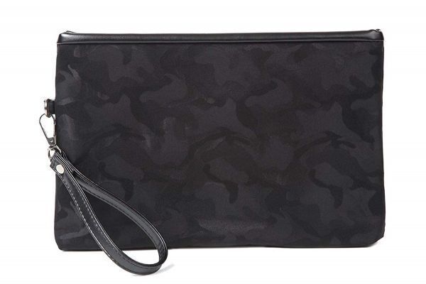 クラッチバッグ 迷彩 小さめ セカンドバッグ メンズ レディース ナイロン 結婚式 二次会 カモフラ 迷彩柄 カモフラージュ ビジネス 黒M拍卖