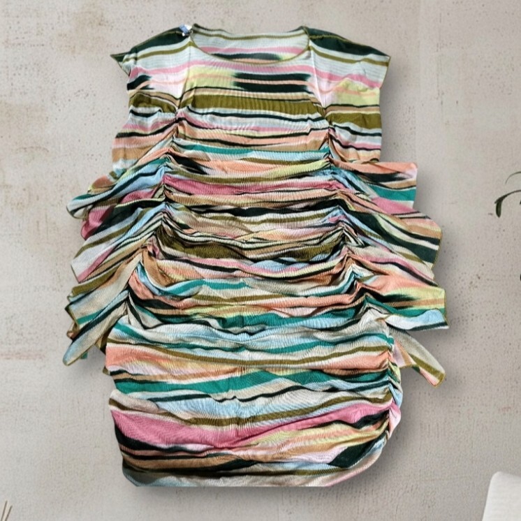 ミッソーニ MISSONI ボーダー ノースリーブ トップス ニット拍卖