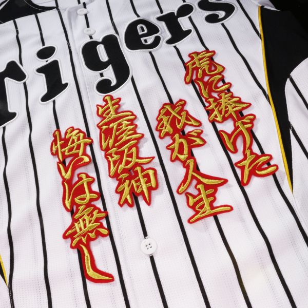 送料無料 虎に捧げた 応援歌 (行金/赤) 刺 ワッペン 阪神 タイガース 応援 ユニフォーム に拍卖