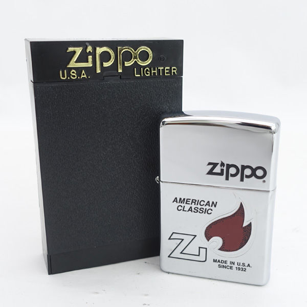 ★ ジッポ 炎 ロゴ 片面加工 2003年製 シルバー 未使用品 (0220530481)拍卖