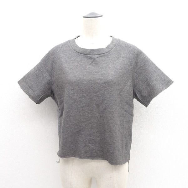 ★ MM6 スエット トレーナー 半袖 無地 グレー サイズXS S32GU0020 S25151 (0220530901)拍卖