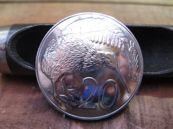 コンチョ ニュージーランド20セント キウイ 28mm拍卖