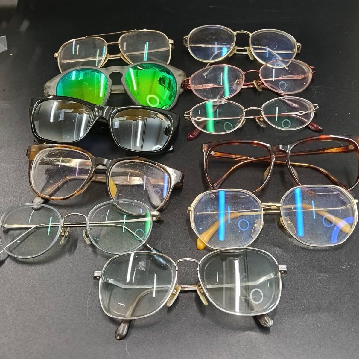 【レア】まとめ 11点 サングラス 老眼鏡 プラスチック 金具 アイウェア アクセサリー めがね メガネ 眼鏡 ヴィンテージ拍卖