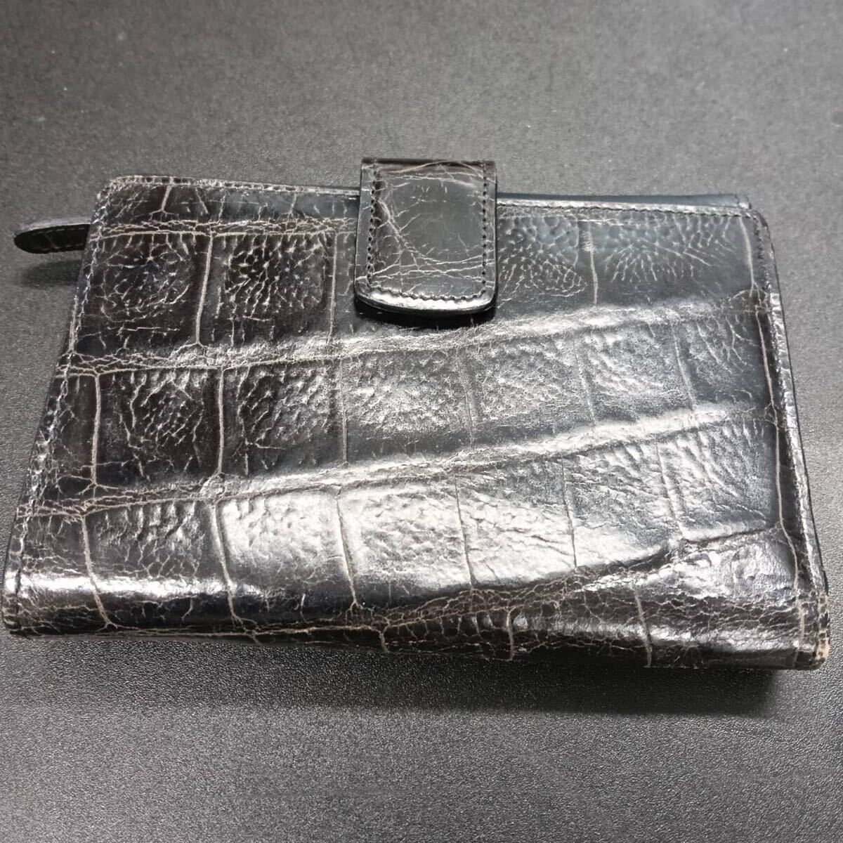 【レア】 LUCIANO RICCI ルチアーノリッチ 折り財布 ブラック 黒 レザー 札入れ 小銭入れあり 財布 コンパクト 2つ折り ヴィンテージ W-3拍卖