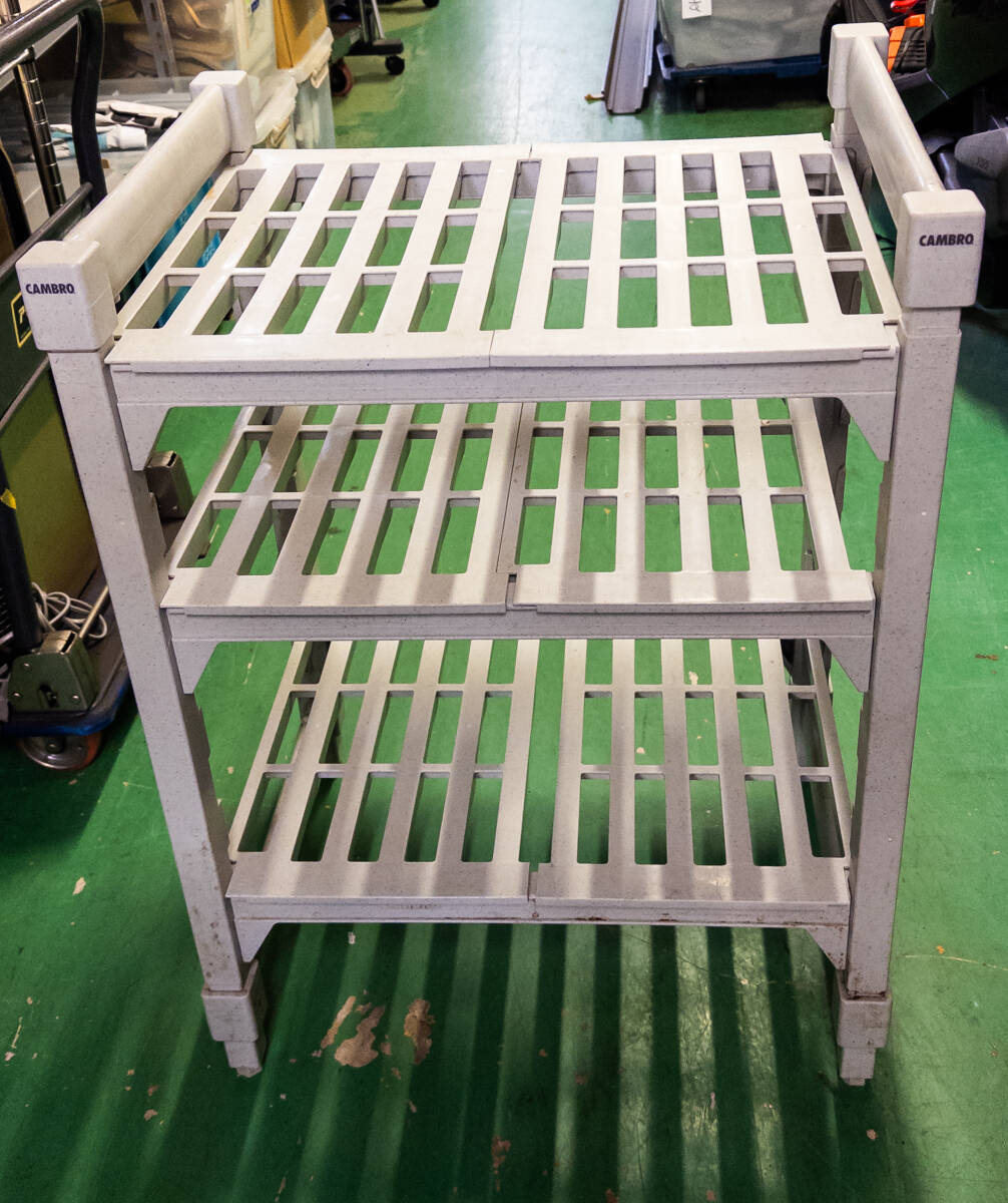3Q売切!税無し◇業務用 CAMBRO キャンブロ 厨房 3段ラック カムシェルビング▲組立式▲収納▲棚▲固定ユニット▲▲0820-9拍卖