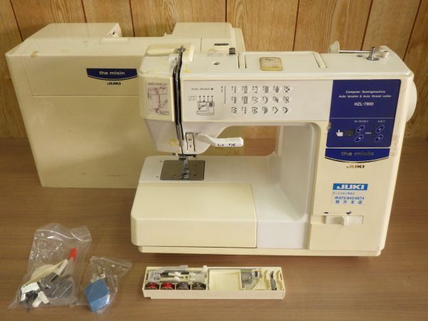動作保証●JUKI ジューキ ミシン HZL-7800 日本製 ケース付 自動糸切 飾り縫い 自動糸調子 THE MISIN 自動糸通し 裁縫 コンピュータミシン拍卖