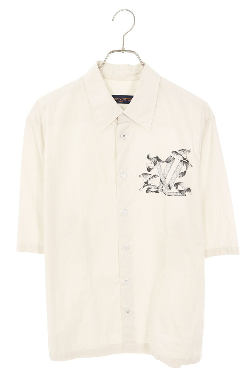 ルイヴィトン サイズ:M 23AW RM232 AVE HPS72W LVバードプリント半袖シャツ 中古 SB01拍卖