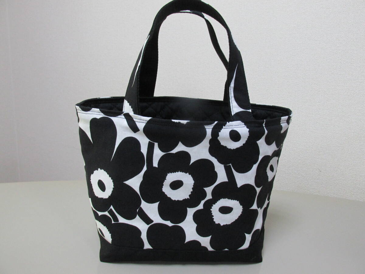 マリメッコハンドメイド可愛いバッグ ミニウニッコ 黒12拍卖