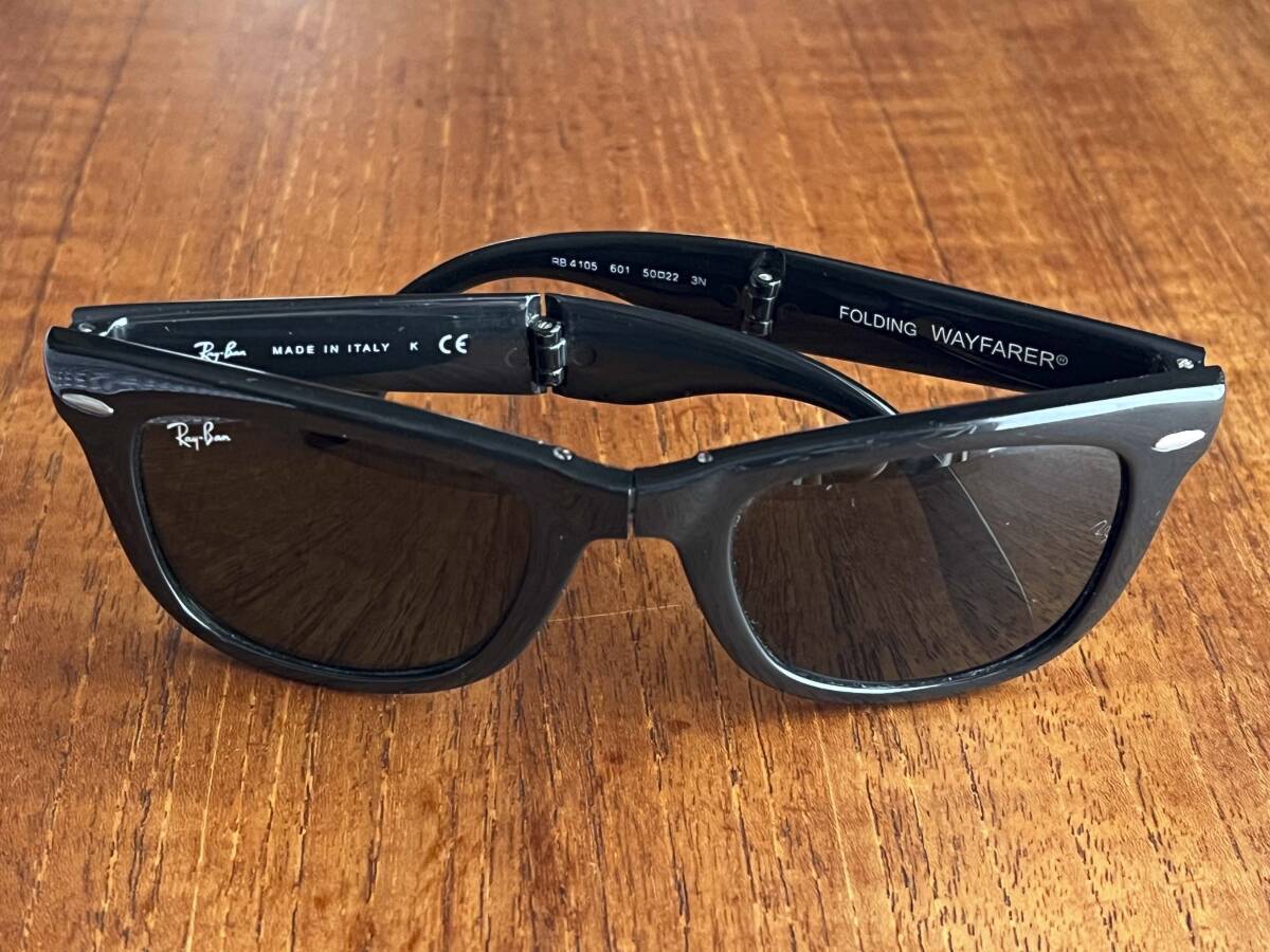 Ray-Ban レイバン FOLDING WAYFARER RB4105 601 フォールディング ウェイファーラーフォールディング 折り畳み サングラス ブラック中古拍卖