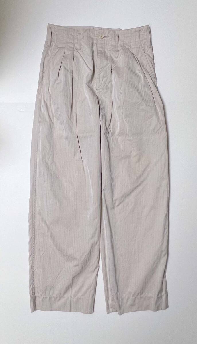 AURALEE 22SS WASHED FINX HERRINGBONE SLACKS オーラリー サイズ4 ベージュ系 中古拍卖