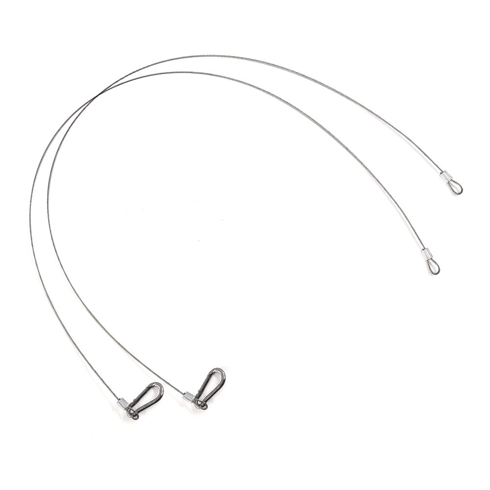 ステンレスワイヤーロープ アクセサリー 80cm マフラーカッター 落下防止 紛失防止 キーホルダー付 アウトドア キーチェーン 2本拍卖