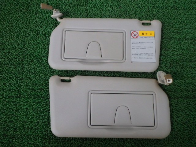 ●MRワゴン MF33S H24/10 サンバイザー 左右セット 純正 グレー ミラー付 ライト付 84801-85K00-J0T 84802-85K00-J0T拍卖
