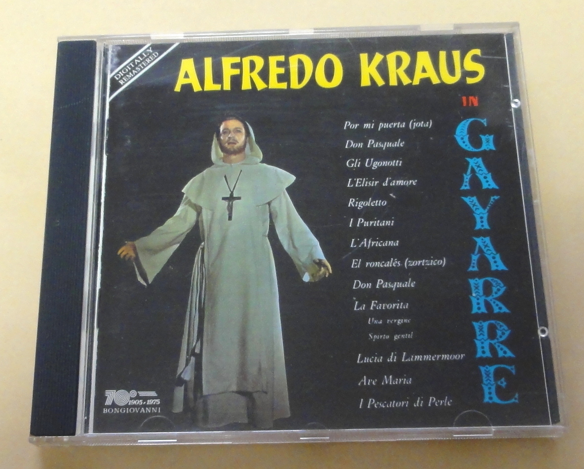 クラウス、世紀のテノール ガジャーレを歌う Alfredo Kraus In Colonna Sonora Originale Del Film Gayarre CD  オペラ opera拍卖