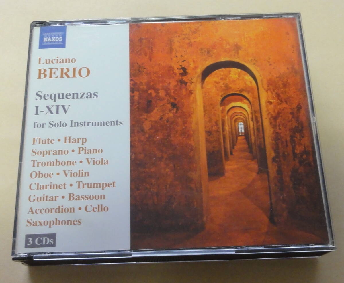 Luciano Berio : Sequenzas I-XIV For Solo Instruments 3枚組CD  ルチアーノ・ベリオ 現代音楽拍卖