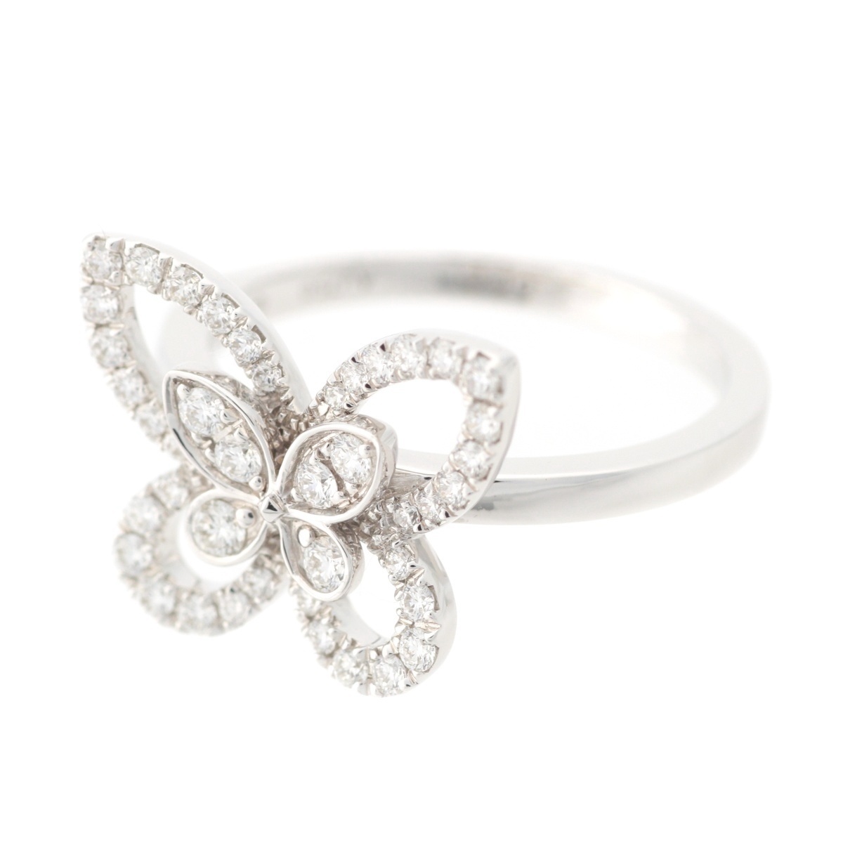 グラフ バタフライ シルエット ダイヤ 0.40ct リング 指輪 Au750 RGR370 ホワイトゴールド 9.5号 3.3g【中古】拍卖