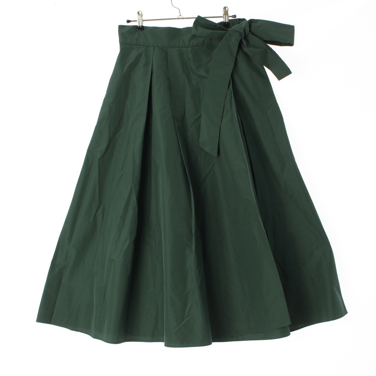 マックスマーラ ウィークエンド コットン混 リボン スカート グリーン J44【中古】拍卖