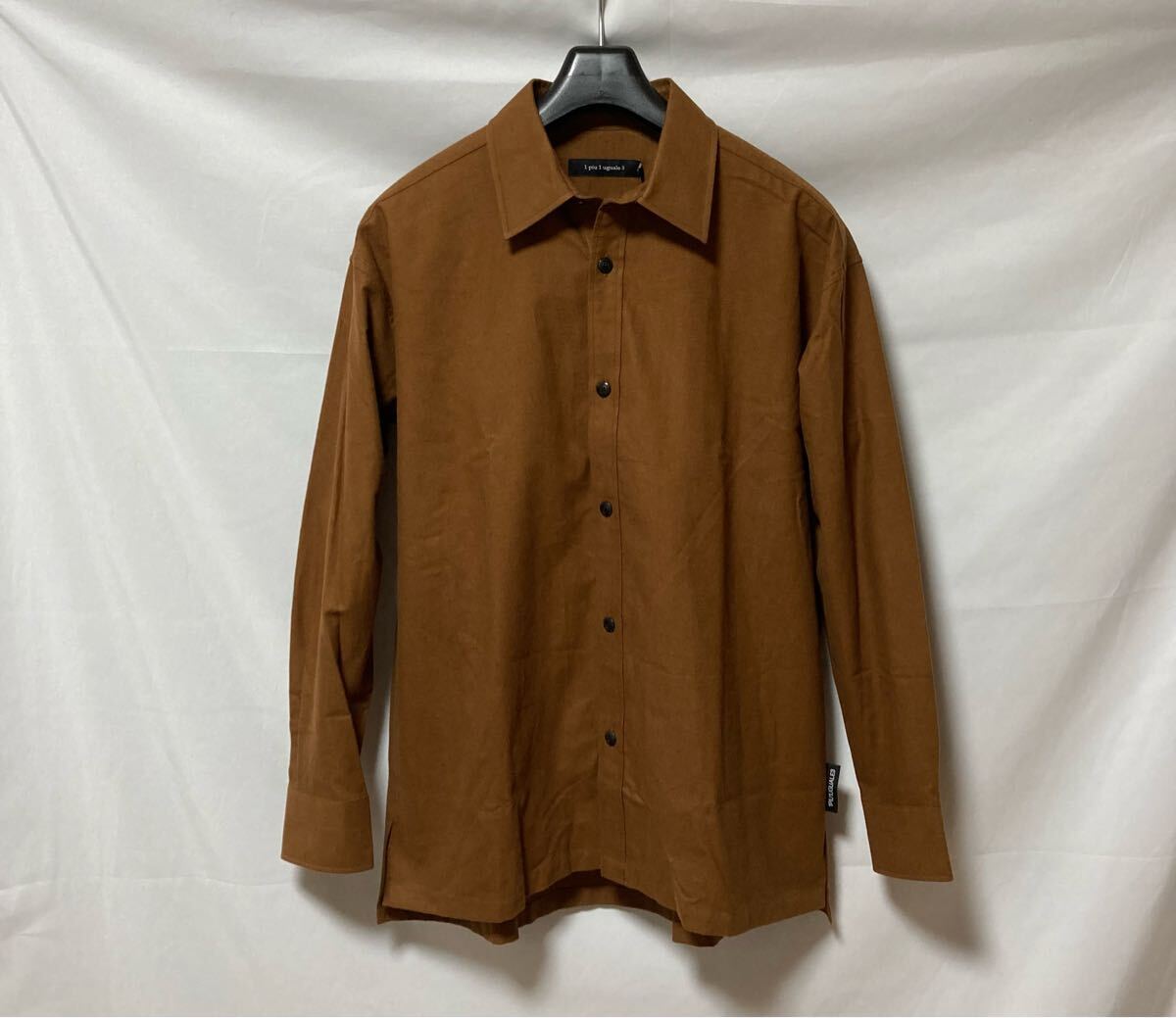 1PIU1UGUALE3 BIG NEL SHIRTS ビックネルシャツ ブラウン 定価60,500円拍卖