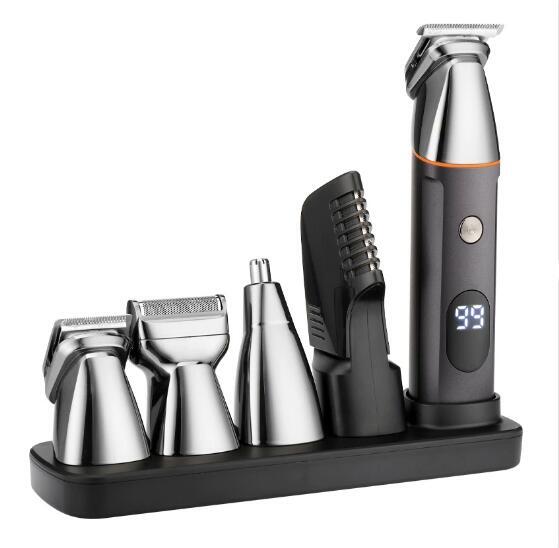 新作男性用シェーバー 体毛トリマー ボディシェーバー バリカン 鼻毛カッター ヒゲトリマー IPX7防水 乾湿両用 低騒音 USB充電拍卖