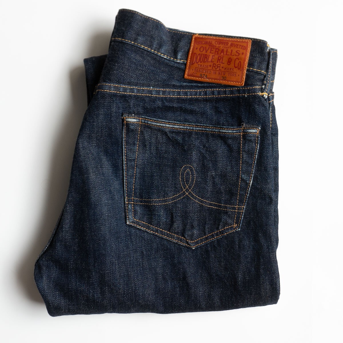 【美品】RRL 【STRAIGHT TAPER JEANS 】30×30 ストレート テーパード ジーンズ デニムパンツ アメリカ製 25080291拍卖