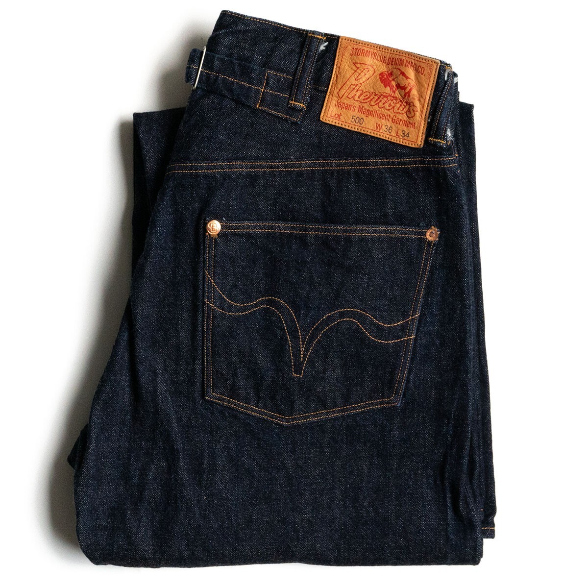 【美品】PHERROW'S【Lot.500 バックルバック デニムパンツ】36×34 フェローズ 25080429拍卖
