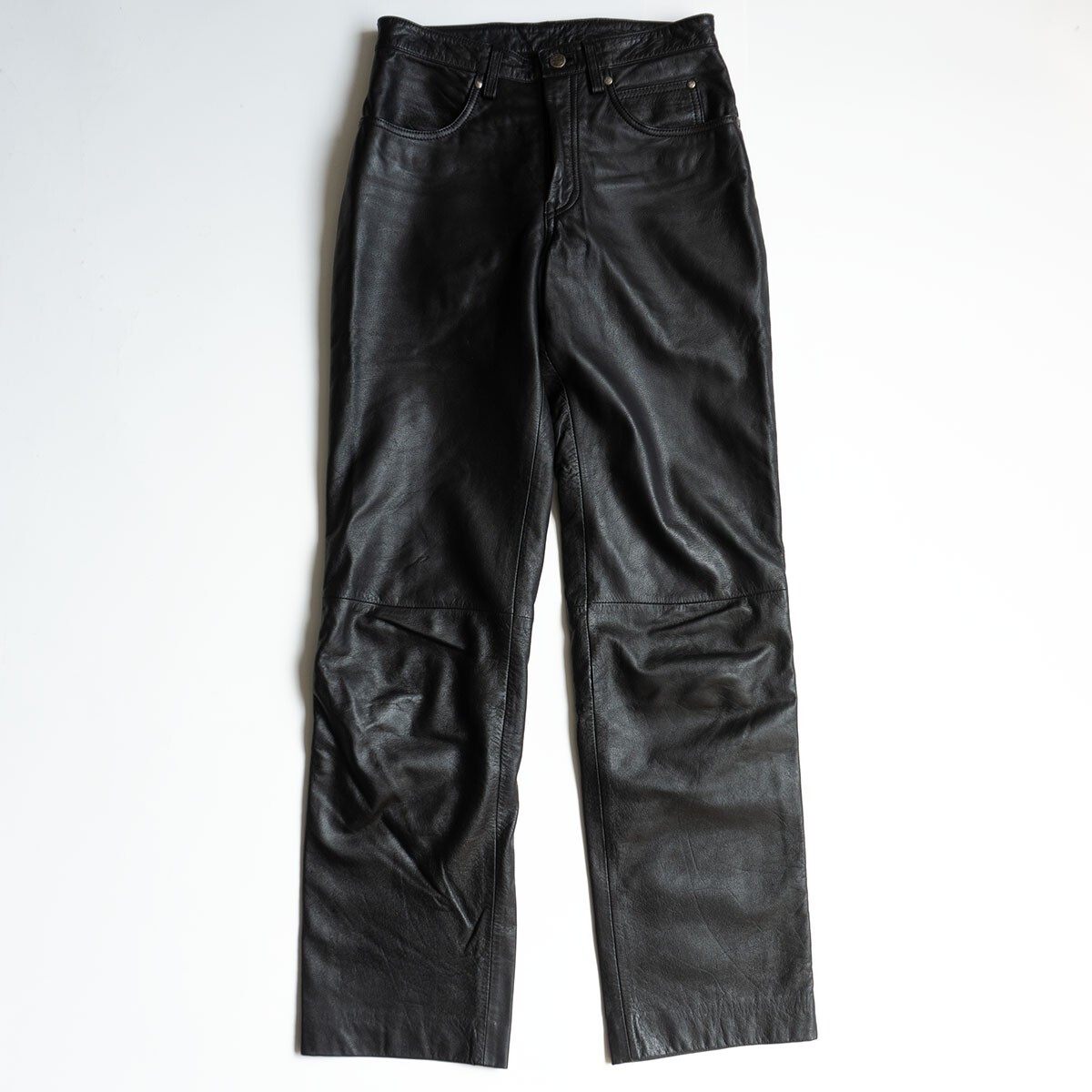 【美品】HARLEY DAVIDSON【レザーパンツ】28 ブラック ハーレーダビッドソン 25080565拍卖