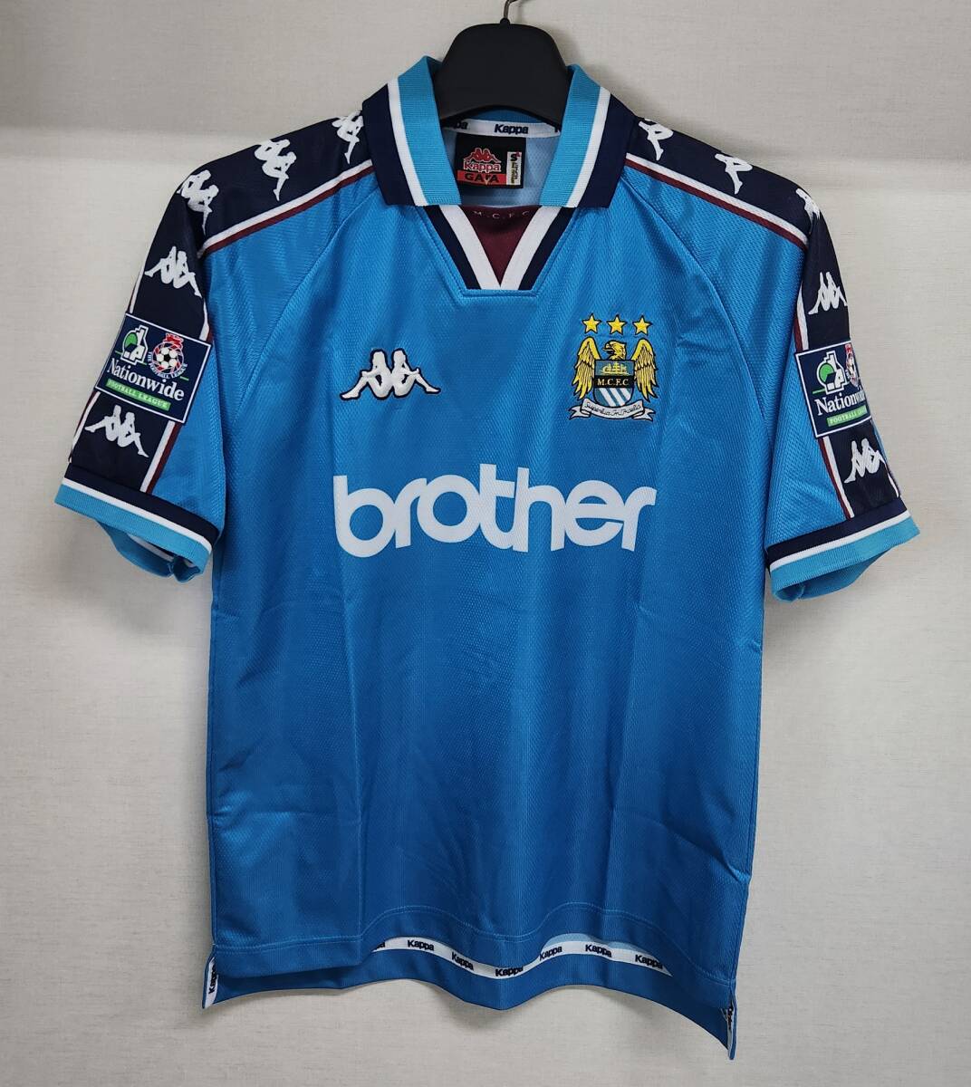 98-99マンチェスターシティ Manchester CITY(H)10 レナード・ショーン・ゴータ Goater 半袖 プレミアリーグ仕様 Kappa正規 S拍卖
