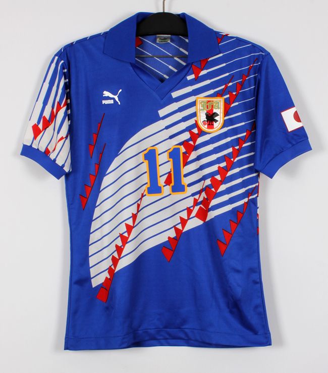 94-95日本 JFA Japan(H) #11 三浦知良 カズ 半袖 94W杯予選 DOHA ドーハ PUMA正規 JASPO M拍卖