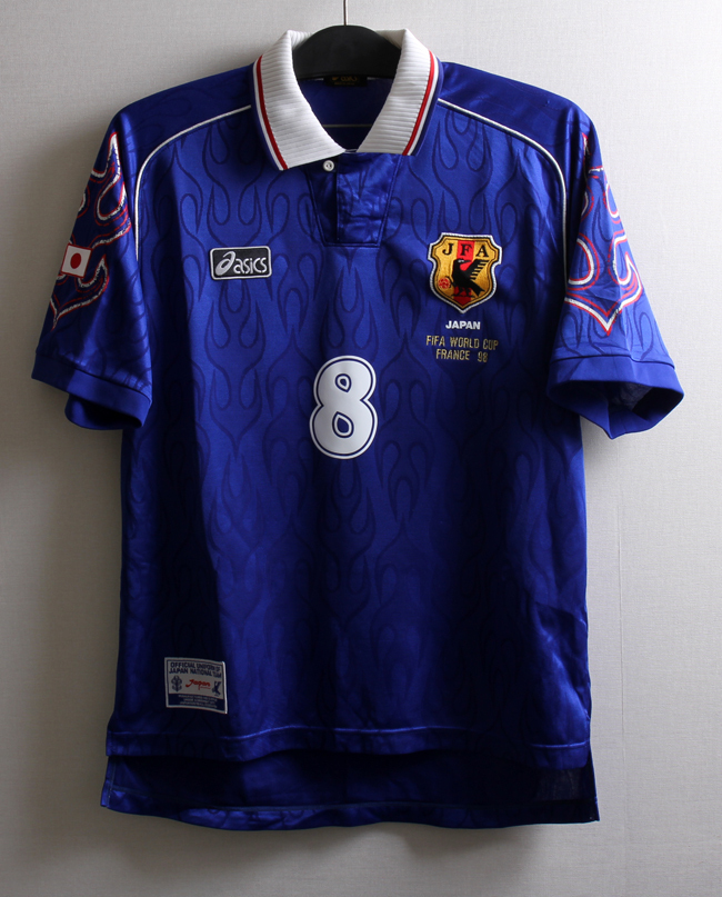 98 日本代表 JFA JAPAN(H)#8 中田英寿 NAKATA HIDE 半袖 オーセンティック Asics 1998 W杯仕様 JASPO M拍卖
