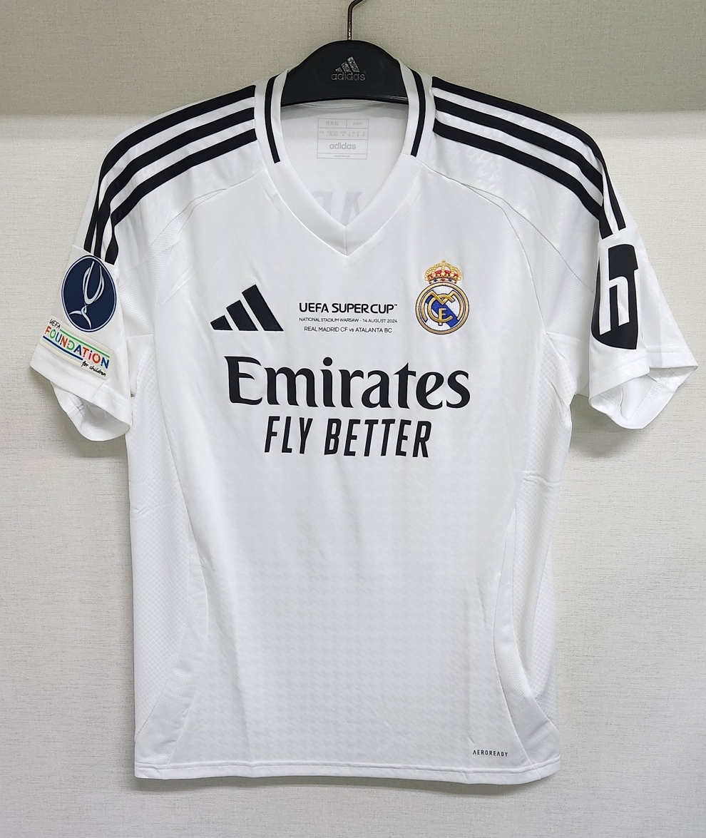 24-25 レアル・マドリッド Real MADRID(H)#9 キリアン・エムバペ 半袖 adidas スーパーカップ仕様 JASPO L拍卖