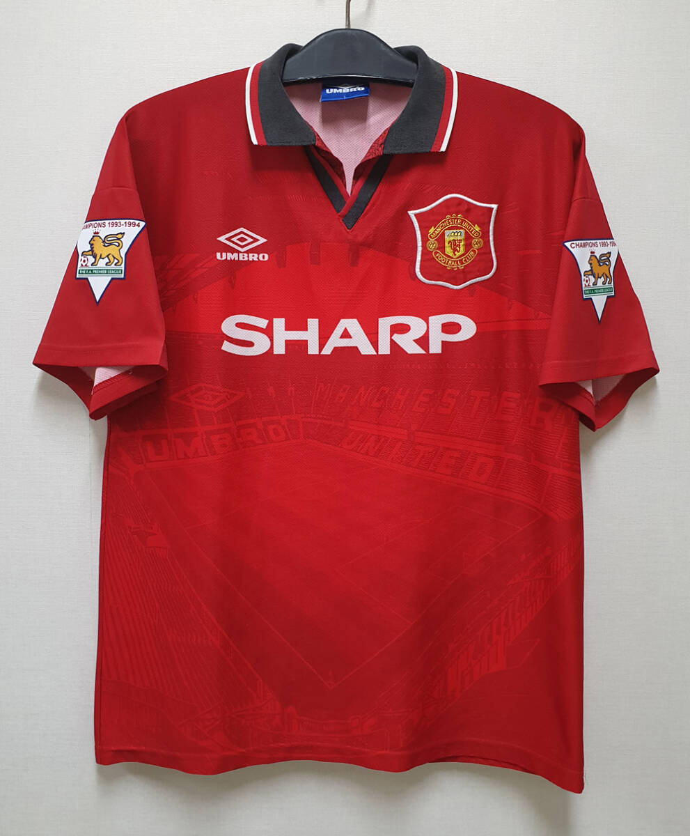 94-95マンチェスターユナイテッド MUFC(H)#28 ベッカム BECKHAM 半袖 Umbro正規 プレミアリーグ仕様 XL拍卖