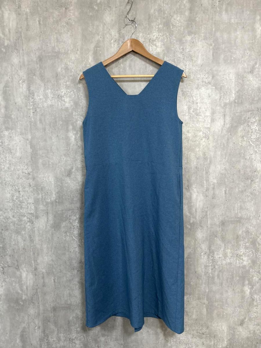 SHIPS .me シップスミー 前後 2WAY ジャンスカ ワンピース sizeM-Short/青 ■◆ レディース拍卖
