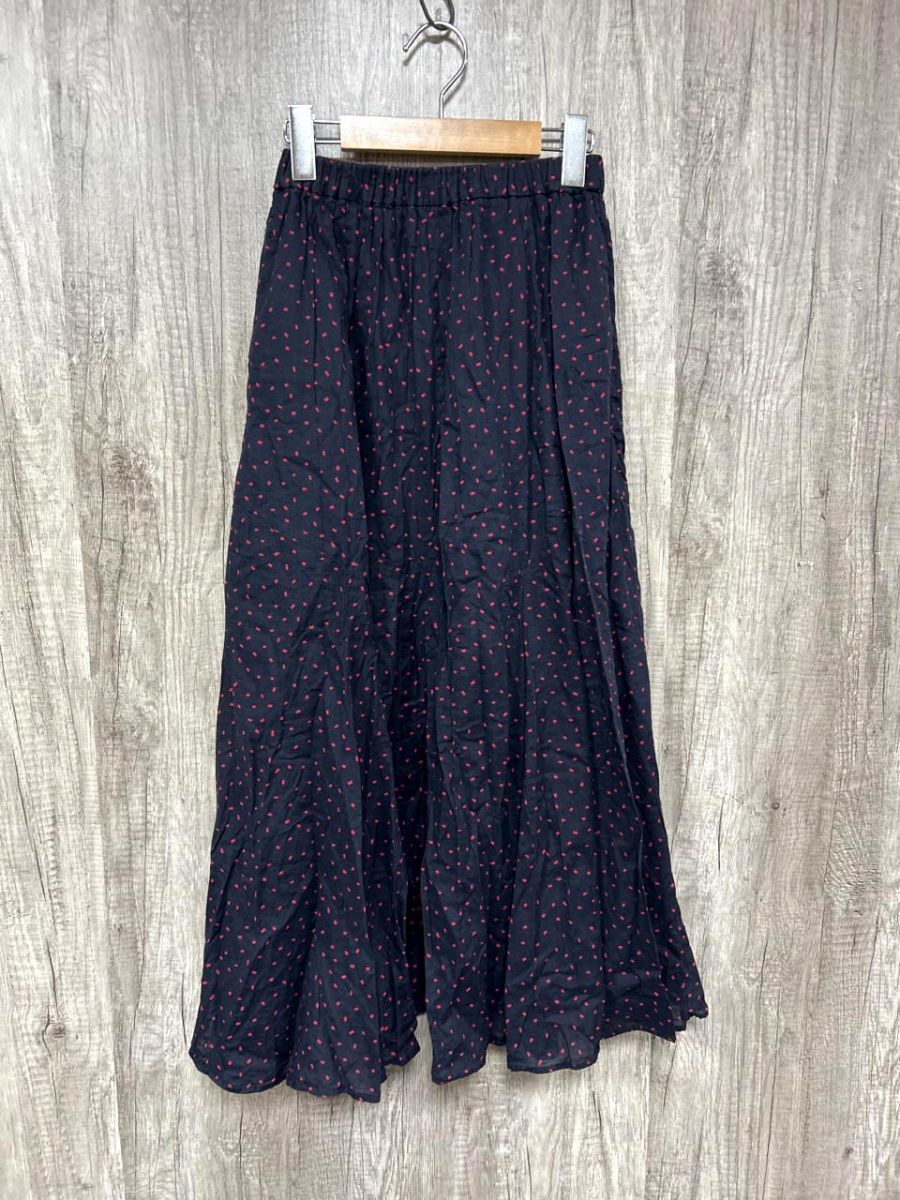 ネコポスOK BAYFLOW ベイフロー ドット マキシスカート ロング スカート sizeS/白 ■◆ レディース拍卖
