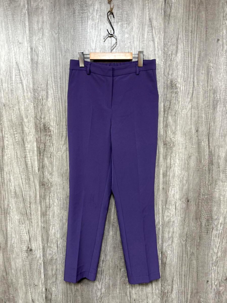 ネコポスOK AUNT MARIE’S アントマリーズ スラックス パンツ sizeF/紫 ■◆ レディース拍卖