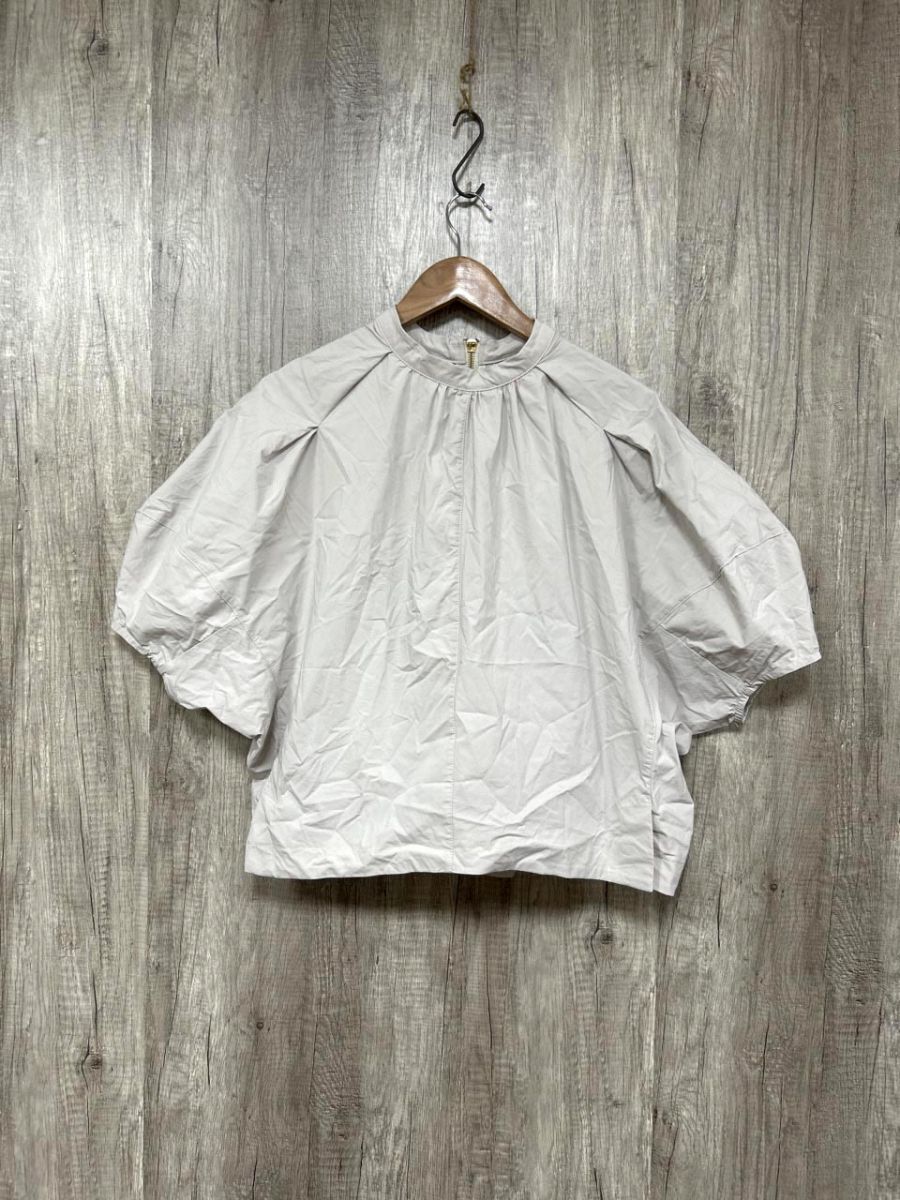 ネコポスOK esica. エシカ 半袖 前後 2WAY バルーン袖 プルオーバー ワイド幅 カットソー sizeM-L/グレー ■◆ レディース拍卖