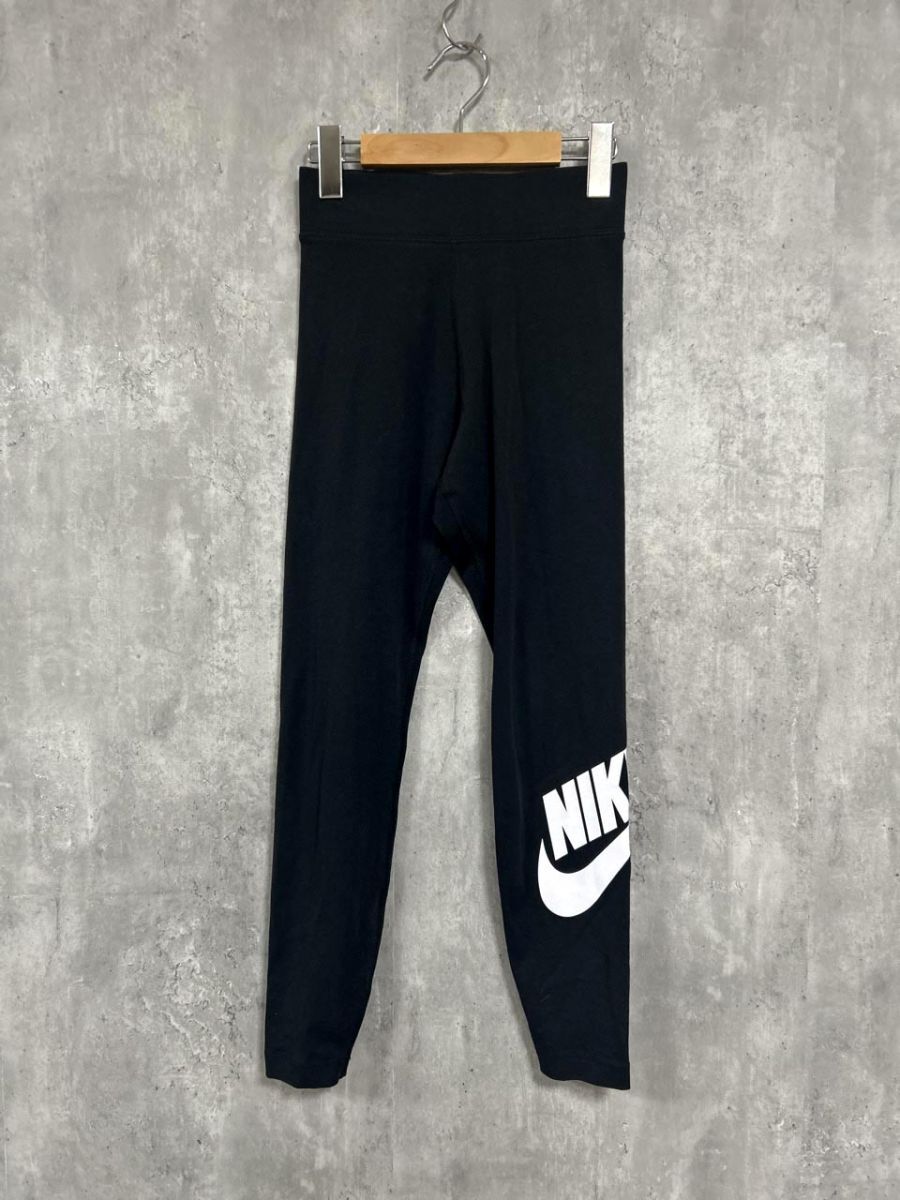 ネコポスOK nike ナイキ プリントロゴ トレーニング パンツ sizeS/黒 ■■ レディース拍卖